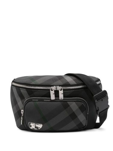 Burberry sac banane Grid - Noir - Burberry - Modalova