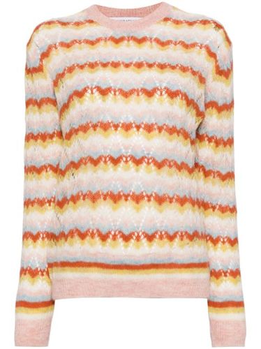 Pull en dentelle à rayures - Maison Kitsuné - Modalova