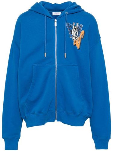 Hoodie zippé à imprimé graphique - Off-White - Modalova