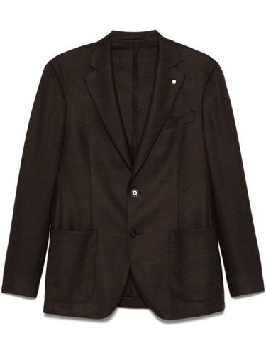 Blazer à simple boutonnage - LUIGI BIANCHI MANTOVA - Modalova