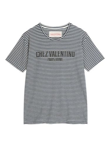 T-shirt rayé à imprimé Chez - Valentino Garavani - Modalova