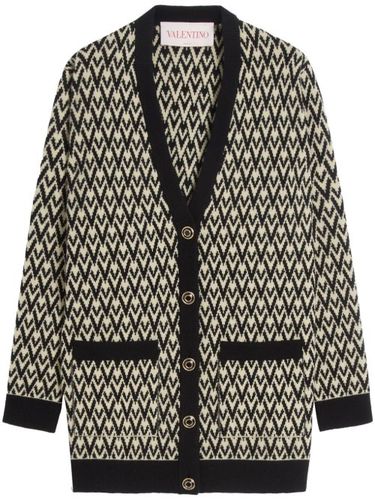 Cardigan en maille à motif monogrammé - Valentino Garavani - Modalova
