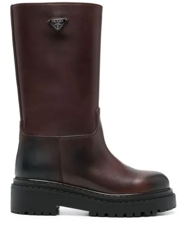 Bottines 55 mm en cuir - Prada - Modalova