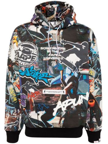 Hoodie à logo Moonface imprimé - AAPE BY *A BATHING APE® - Modalova
