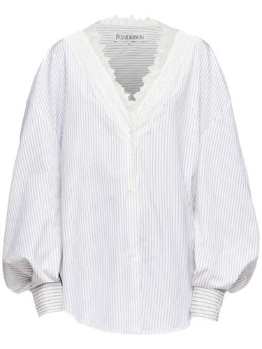 Chemise bordée de dentelle à col v - JW Anderson - Modalova