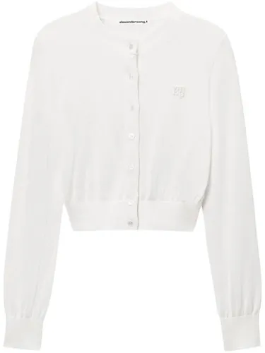 Cardigan crop à col ras-de-cou - Alexander Wang - Modalova