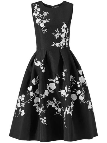 Robe mi-longue à fleurs brodées - Carolina Herrera - Modalova