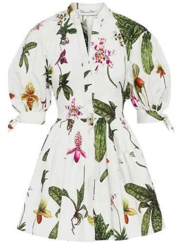 Robe Orchid à manches bouffantes - Oscar de la Renta - Modalova