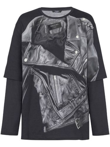 T-shirt à imprimé graphique - Balmain - Modalova