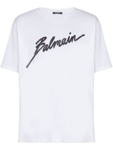 T-shirt à logo brodé - Balmain - Modalova