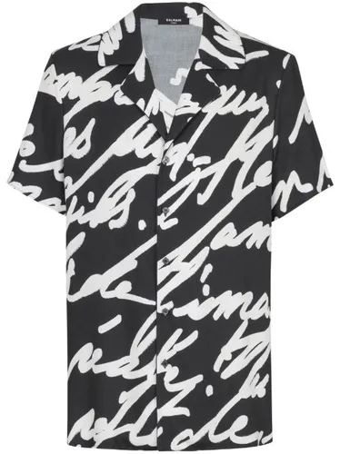 Chemise à slogan imprimé - Balmain - Modalova