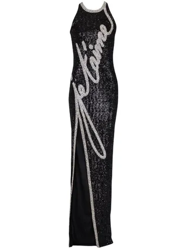 Robe longue à ornements strassés - Balmain - Modalova
