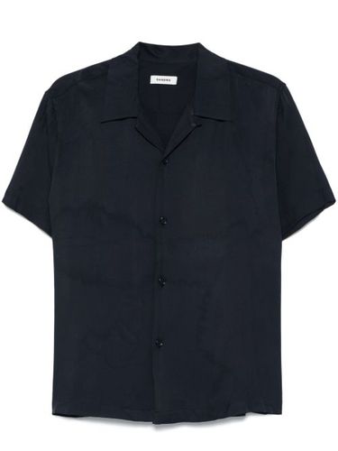 SANDRO chemise à col requin - Bleu - SANDRO - Modalova