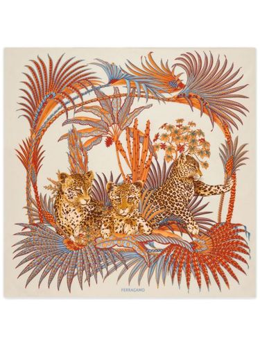 Foulard à imprimé léopard - Ferragamo - Modalova