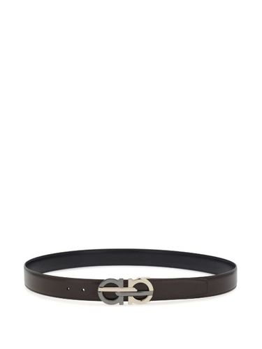 Ceinture Gancini à design réversible - Ferragamo - Modalova