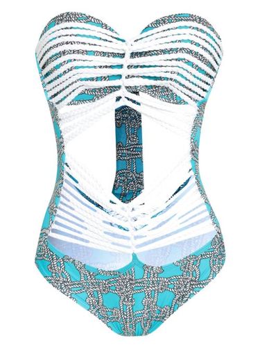 Maillot de bain à détail de corde - Amir Slama - Modalova