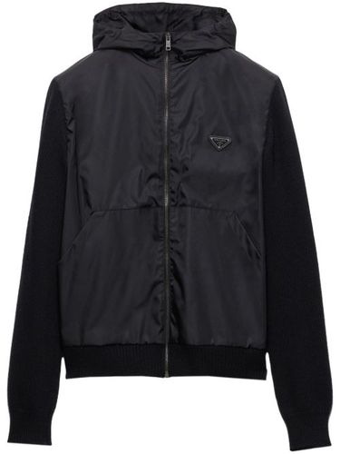 Prada hoodie en gabardine - Noir - Prada - Modalova