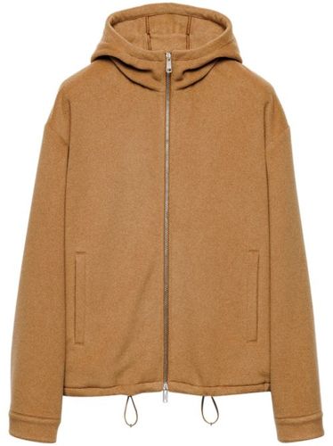 Veste en poils de chameau à capuche - Prada - Modalova