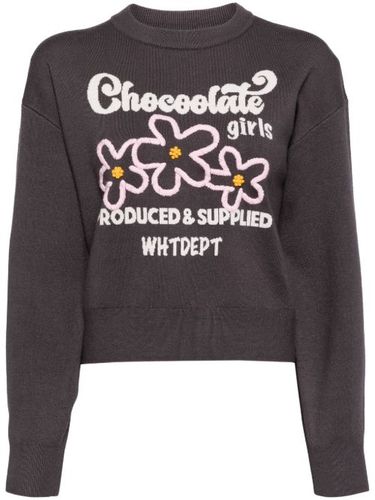 Pull en maille intarsia - CHOCOOLATE - Modalova