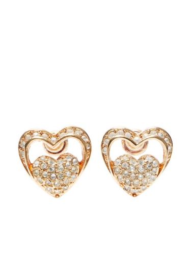Boucles d'oreilles à ornements strassés - Christian Dior Pre-Owned - Modalova