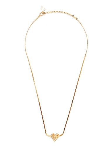 Collier en plaqué à pendentif cœur - Christian Dior Pre-Owned - Modalova