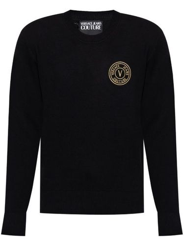 Pull à logo brodé - Versace Jeans Couture - Modalova