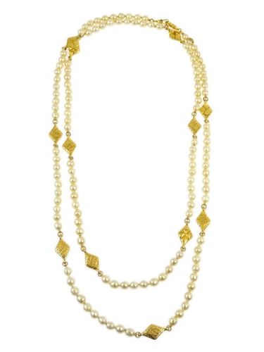 Collier à perles artificielles (années 1990-2000) - CHANEL Pre-Owned - Modalova