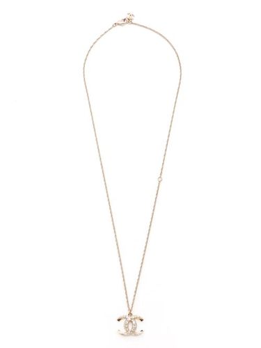 Collier à strass CC (2017) - CHANEL Pre-Owned - Modalova