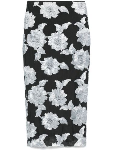 Jupe crayon à fleurs en mesh - ROTATE BIRGER CHRISTENSEN - Modalova