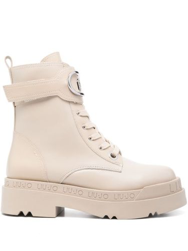 Bottes en cuir à semelle plateforme - LIU JO - Modalova
