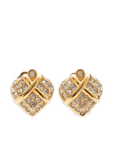 Boucles d'oreilles à strass - Christian Dior Pre-Owned - Modalova