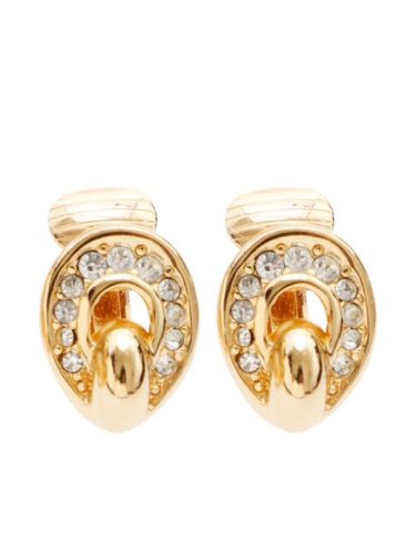 Boucles d'oreilles à strass - Christian Dior Pre-Owned - Modalova
