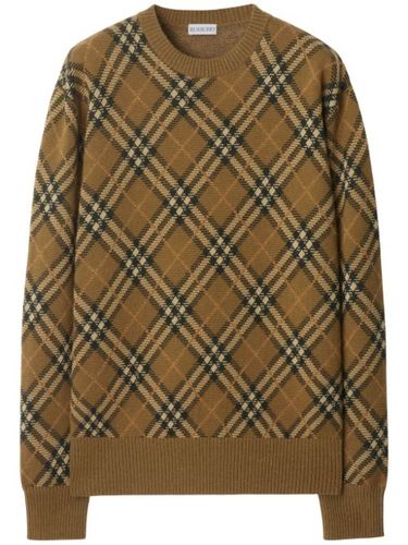 Pull en laine à carreaux - Burberry - Modalova