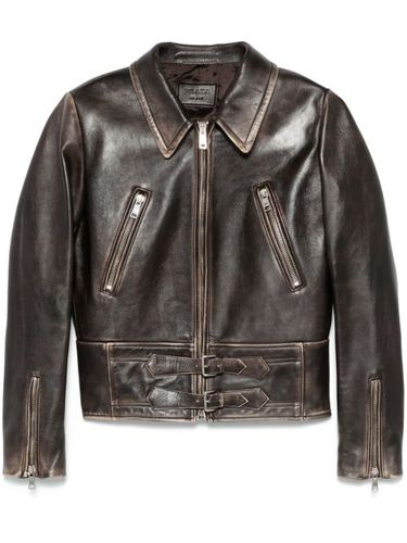 Prada veste en cuir - Marron - Prada - Modalova