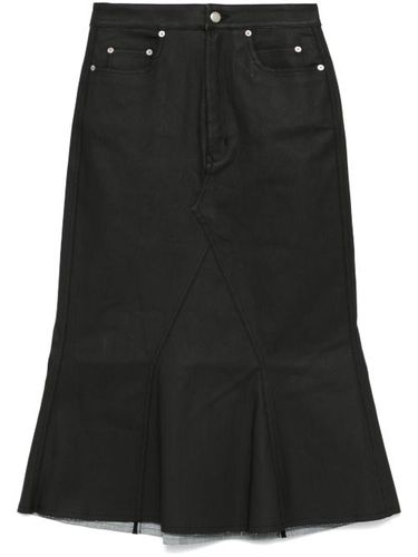 Jupe mi-longue à fini enduit - Rick Owens - Modalova