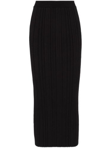 Jupe mi-longue à effet plissé - Balmain - Modalova