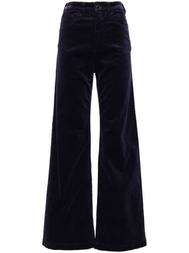 Pantalon palazzo à taille haute - Emporio Armani - Modalova