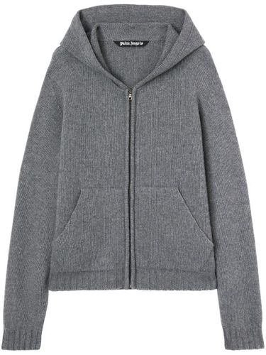Hoodie zippé à logo imprimé - Palm Angels - Modalova
