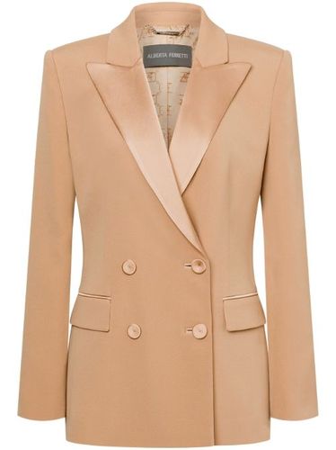 Blazer à col à revers en satin - Alberta Ferretti - Modalova