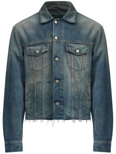Veste en jean à coutures contrastantes - MM6 Maison Margiela - Modalova