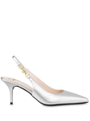 Escarpins en cuir métallisé à bride arrière - Love Moschino - Modalova