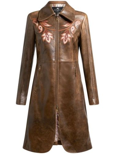 ETRO manteau en cuir - Marron - ETRO - Modalova