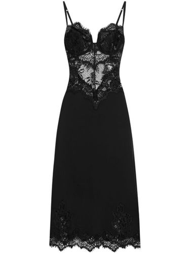 Robe mi-longue à fleurs en dentelle - Dolce & Gabbana - Modalova