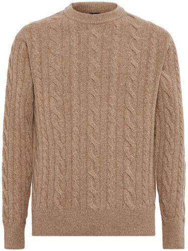 Pull en laine taupe à col rond - Boggi Milano - Modalova