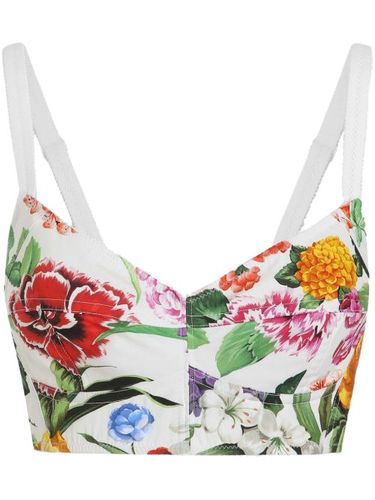 Haut crop à fleurs imprimées - Dolce & Gabbana - Modalova