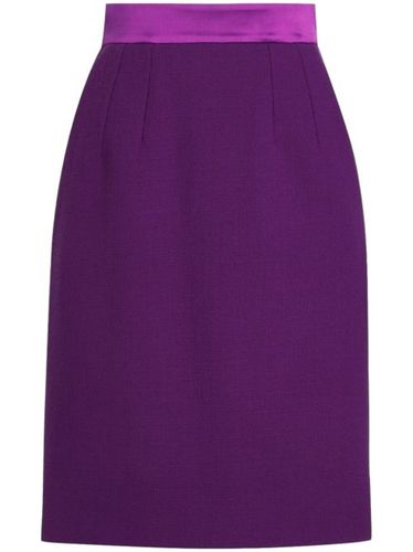 Jupe mi-longue à taille satinée - Dolce & Gabbana - Modalova