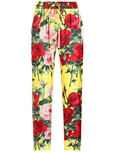 Pantalon à fleurs - Dolce & Gabbana - Modalova
