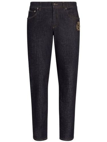 Pantalon cigarette à logo appliqué - Dolce & Gabbana - Modalova