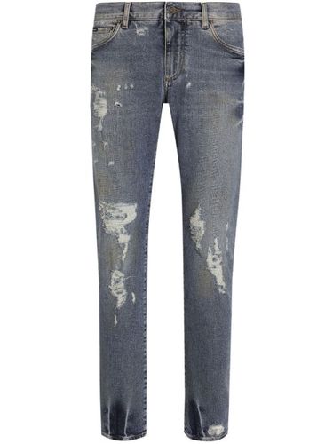 Jean slim à effet usé - Dolce & Gabbana - Modalova