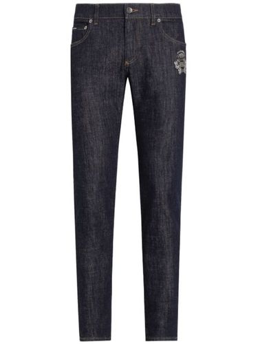 Jean skinny à logo appliqué - Dolce & Gabbana - Modalova